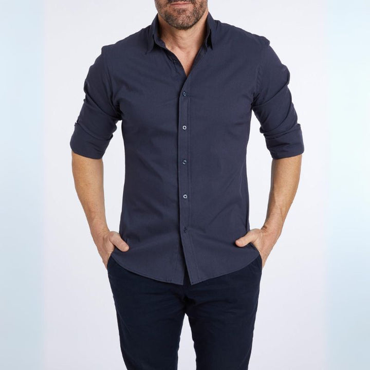 Men's Wrinkle-Free Zippered Shirt