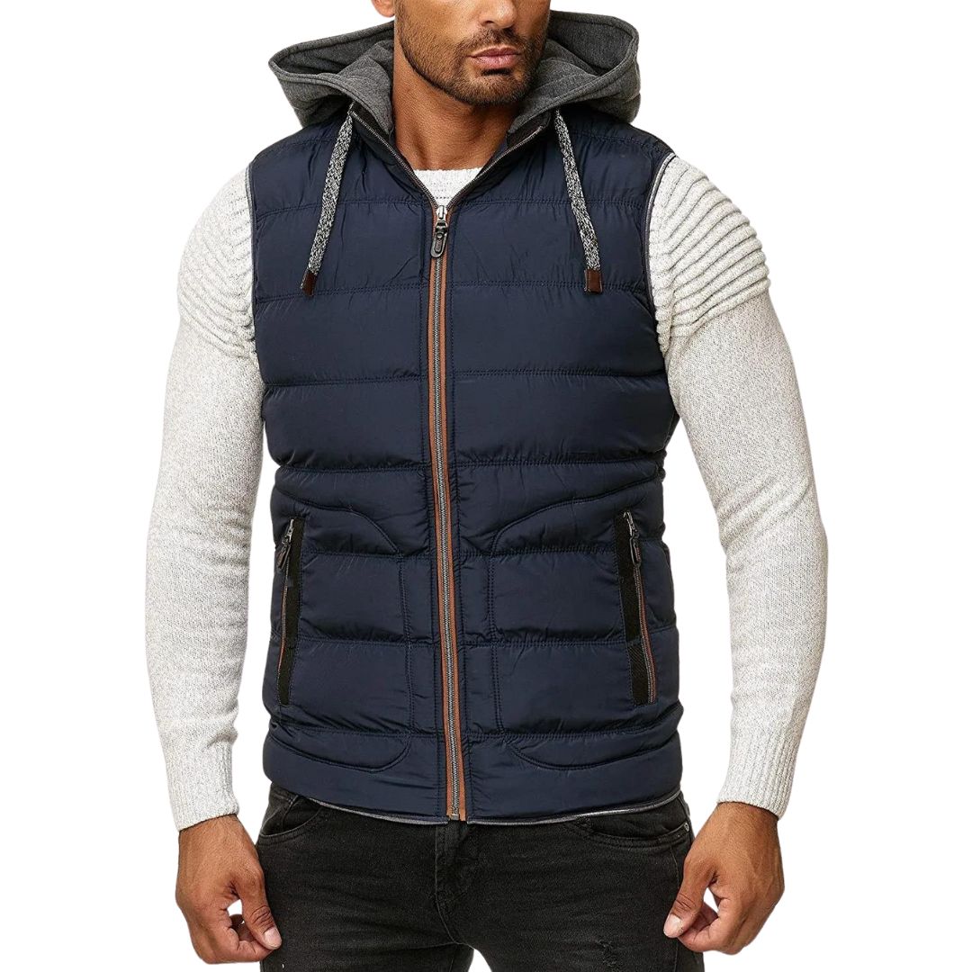 Spring Bodywarmer With Removable Hood For Men