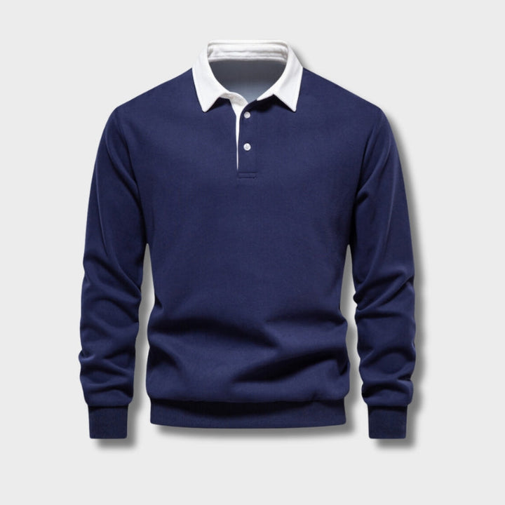 Long sleeve Mens Polo pullover