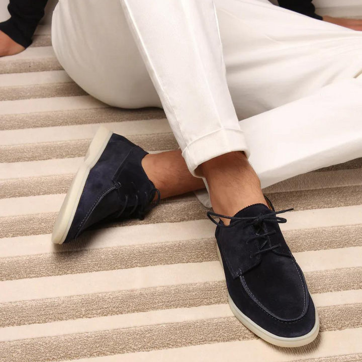 Premium Leather Loafers with Laces for Men