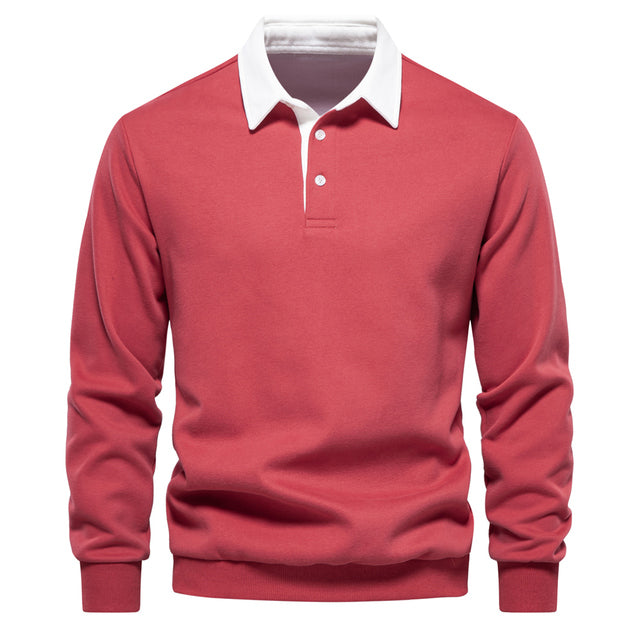 Long sleeve Mens Polo pullover