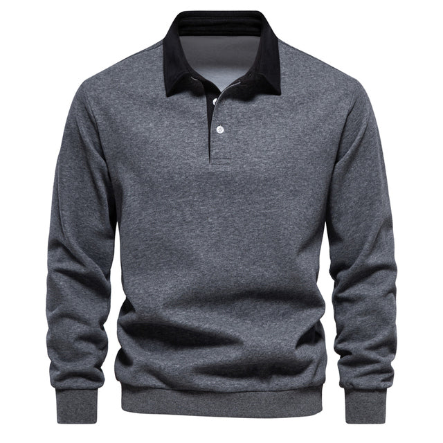 Long sleeve Mens Polo pullover