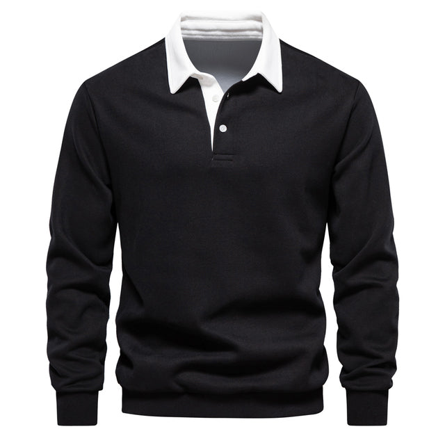 Long sleeve Mens Polo pullover