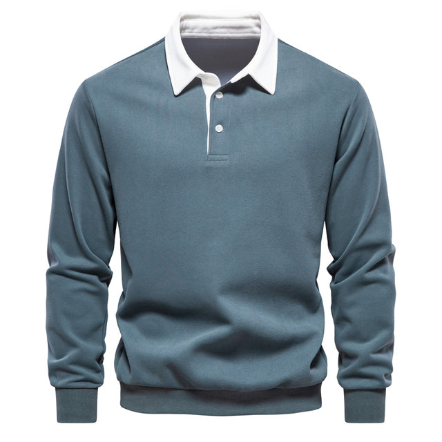 Long sleeve Mens Polo pullover