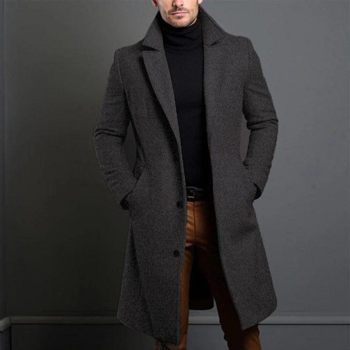 Autumn / winter Long Trench Coat For Men