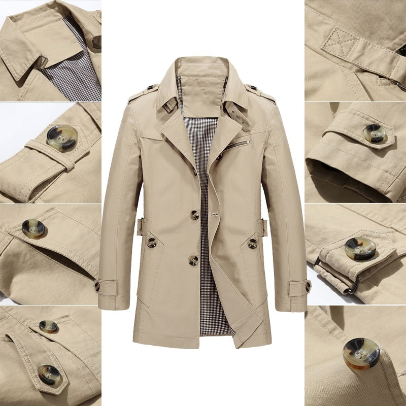 Cotton Trench Coat For Men