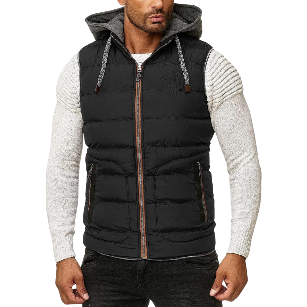 Spring Bodywarmer With Removable Hood For Men