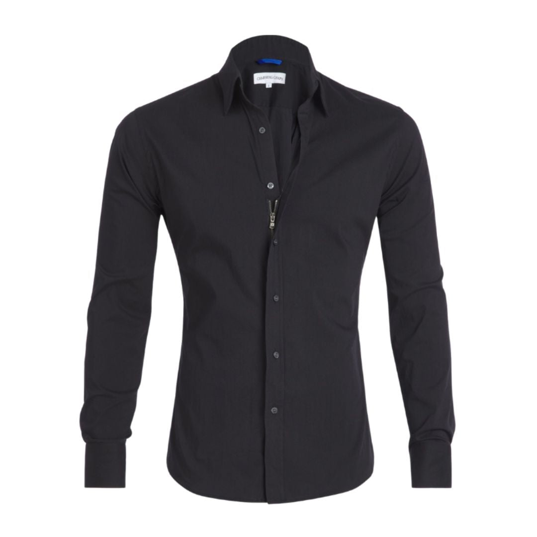 Men's Wrinkle-Free Zippered Shirt