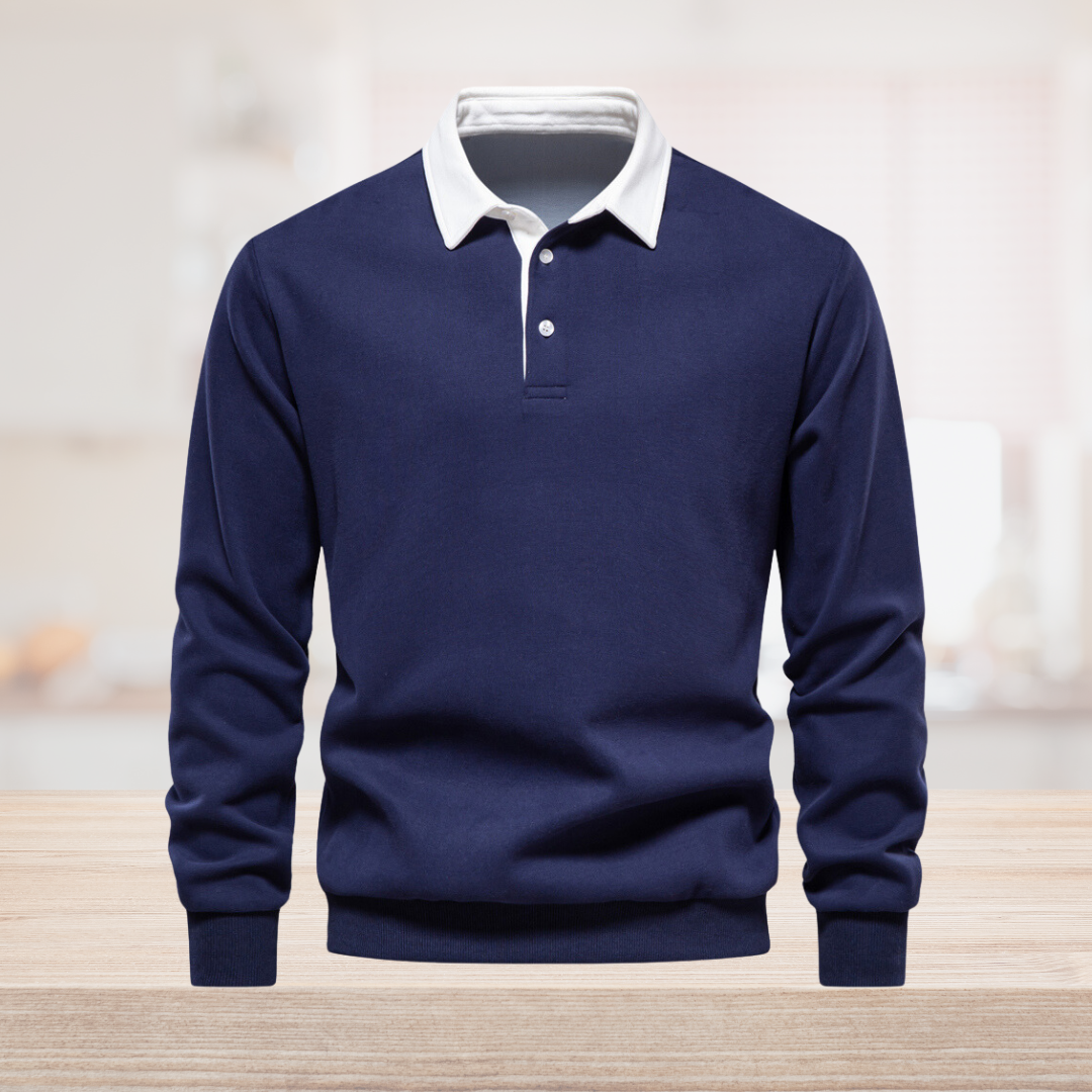 Long sleeve Mens Polo pullover