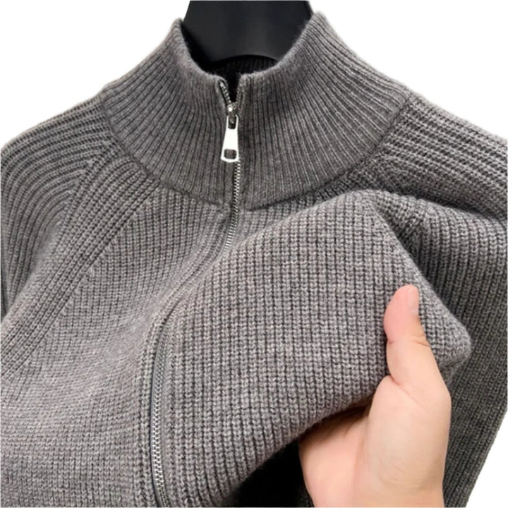 Warm Half-Zip Knit Sweater