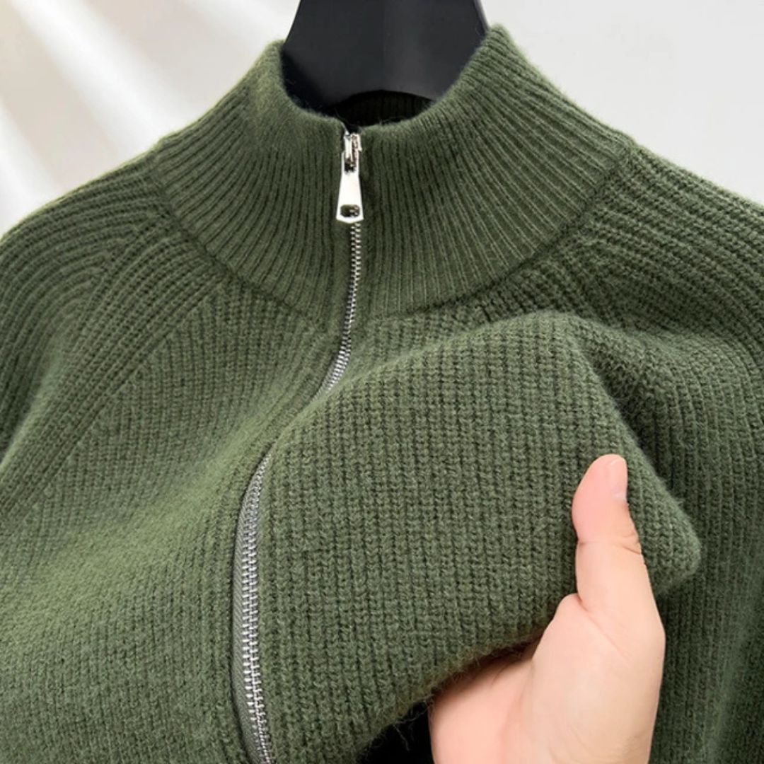 Warm Half-Zip Knit Sweater