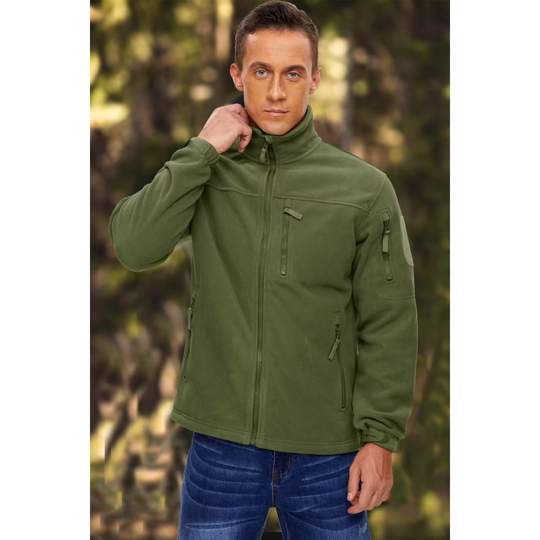 Men's Fleece Windproof Zip Jacket