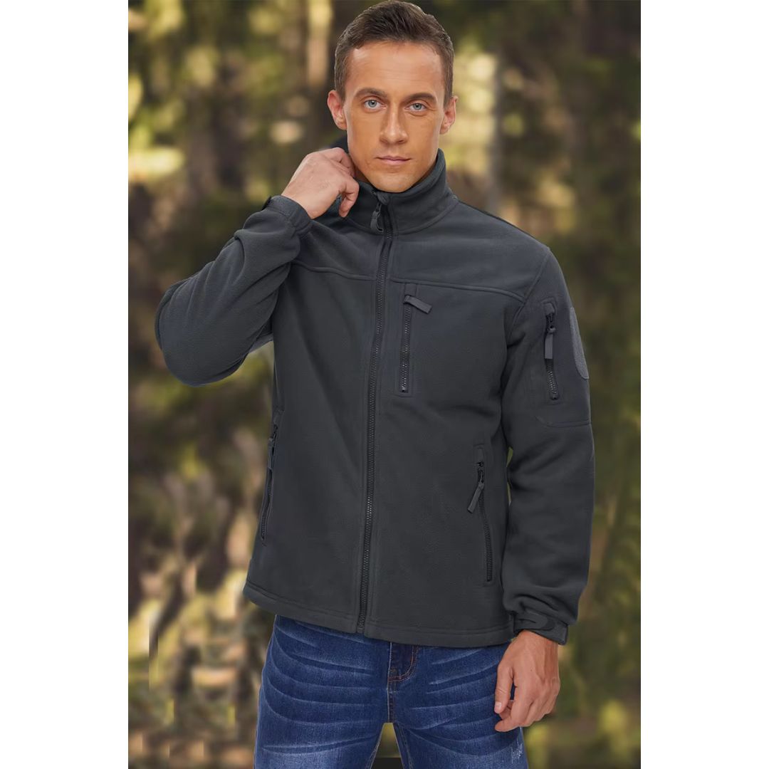 Men's Fleece Windproof Zip Jacket