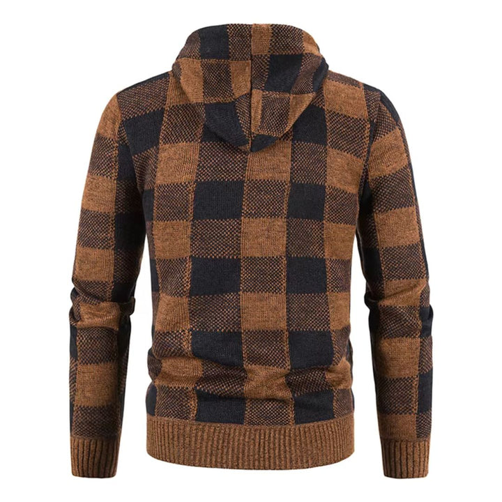 Men's Plaid Hooded Fleece Jacket