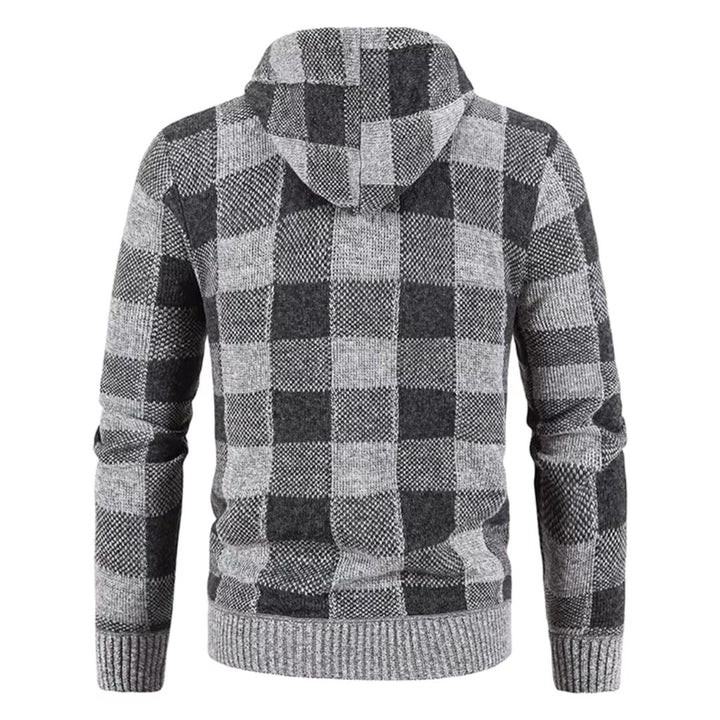 Men's Plaid Hooded Fleece Jacket