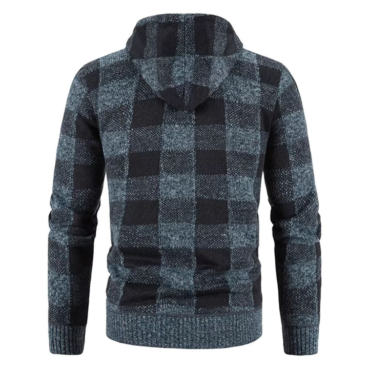 Men's Plaid Hooded Fleece Jacket