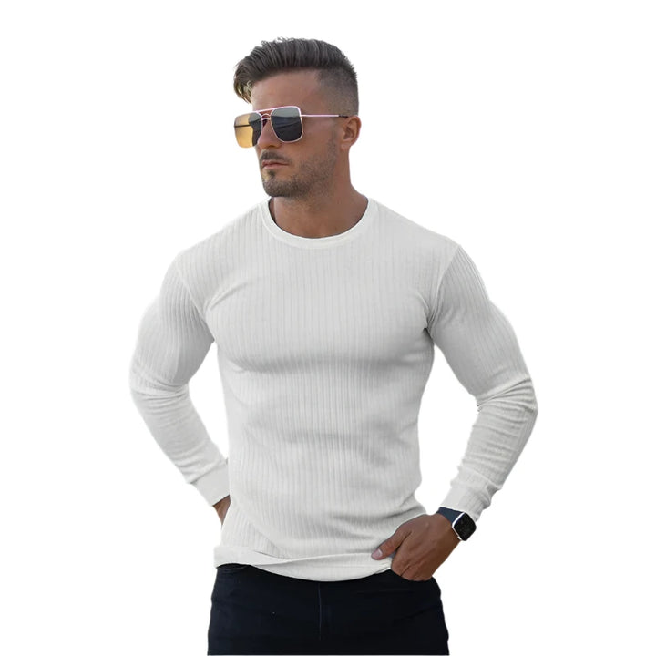 Men's Knitted Round Neck Slim Fit Sweater