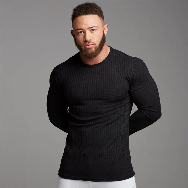 Men's Knitted Round Neck Slim Fit Sweater