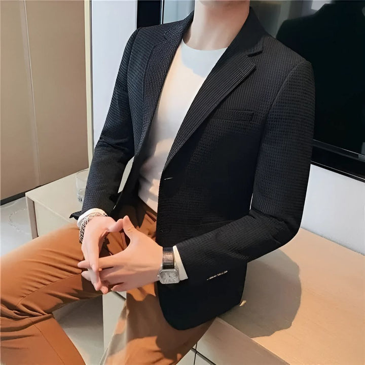 Men's Single-Breasted Suit Jacket