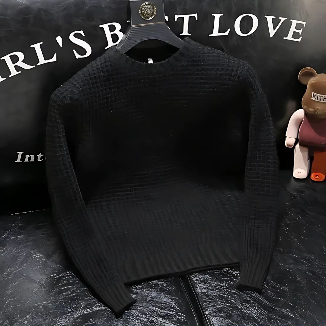 Men's Solid Color Casual Sweater