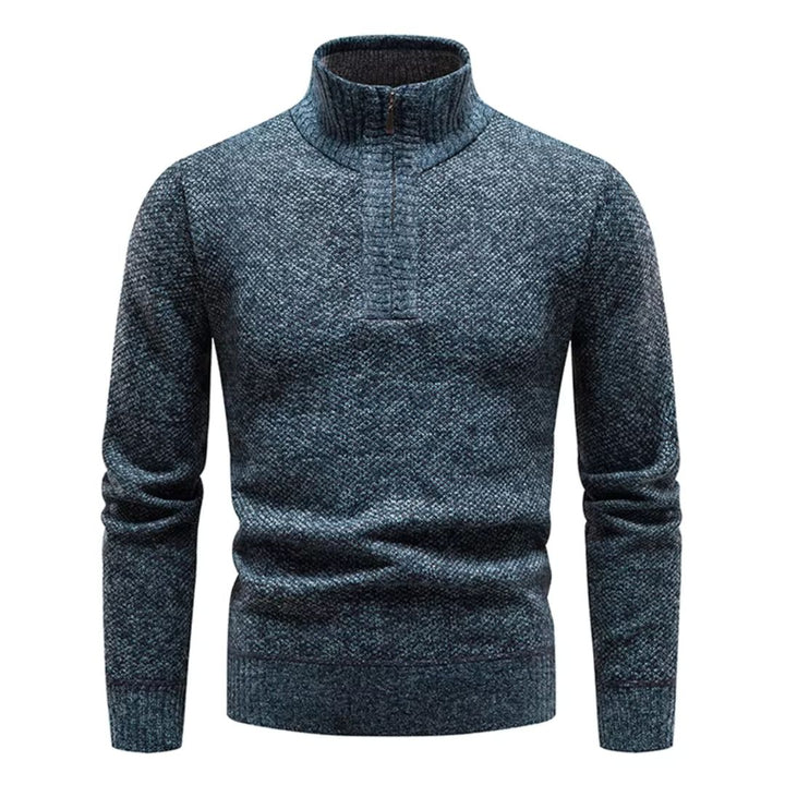 Men's Stand Collar Velvet Sweater