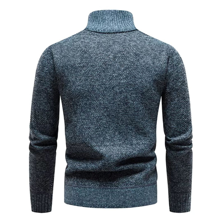 Men's Stand Collar Velvet Sweater