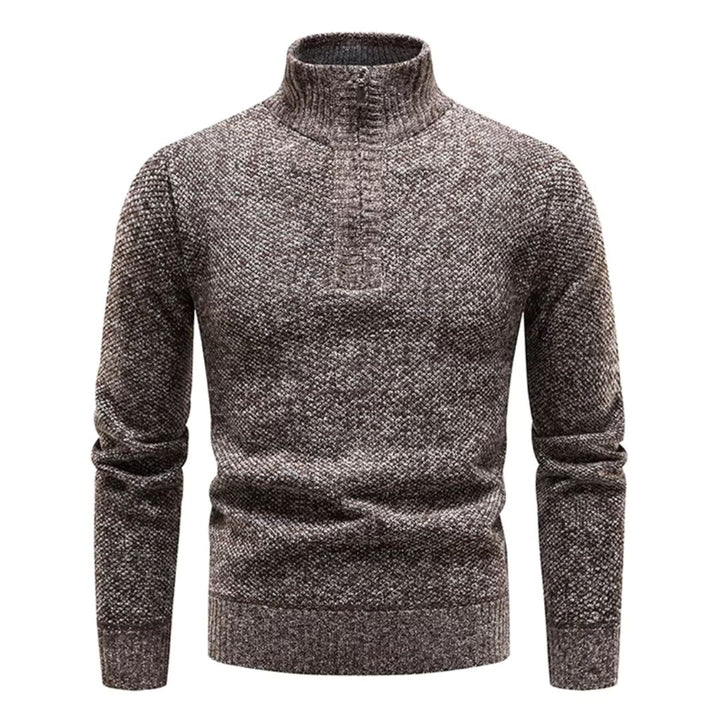 Men's Stand Collar Velvet Sweater