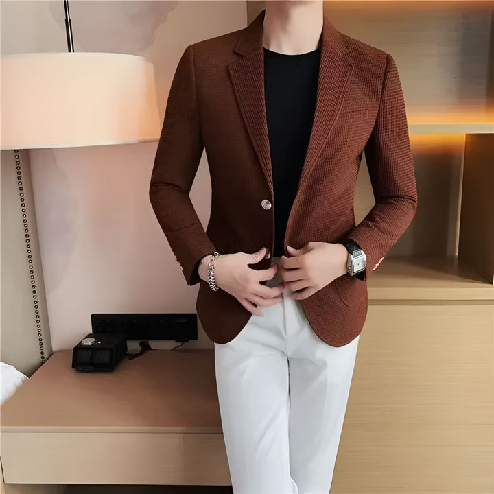 Men's Single-Breasted Suit Jacket