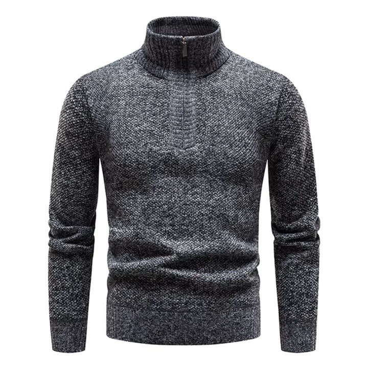 Men's Stand Collar Velvet Sweater