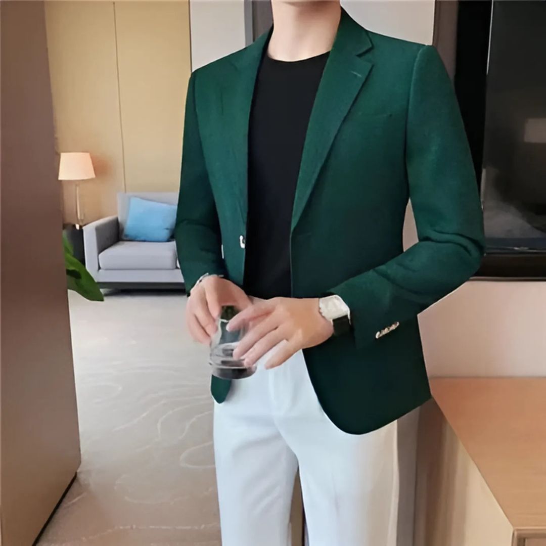 Men's Single-Breasted Suit Jacket