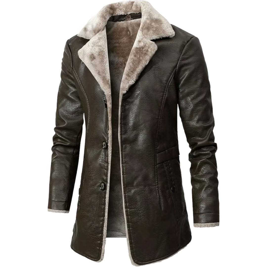 Arctic Luxe Men’s Leather Shearling Jacket