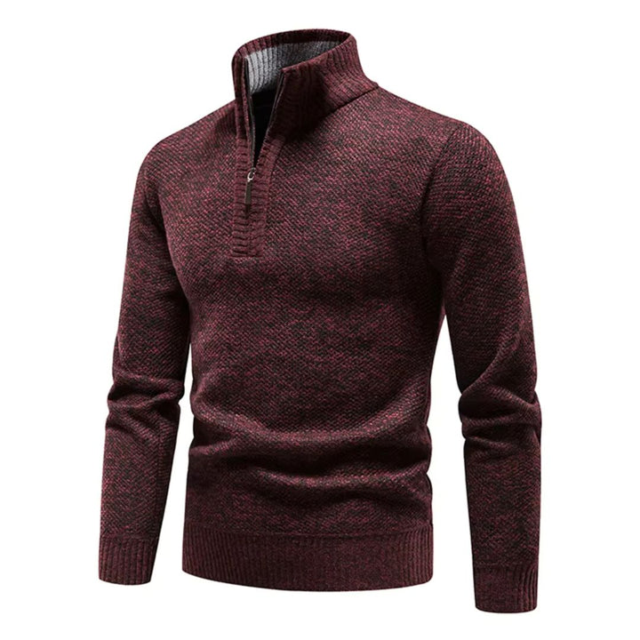 Men's Stand Collar Velvet Sweater